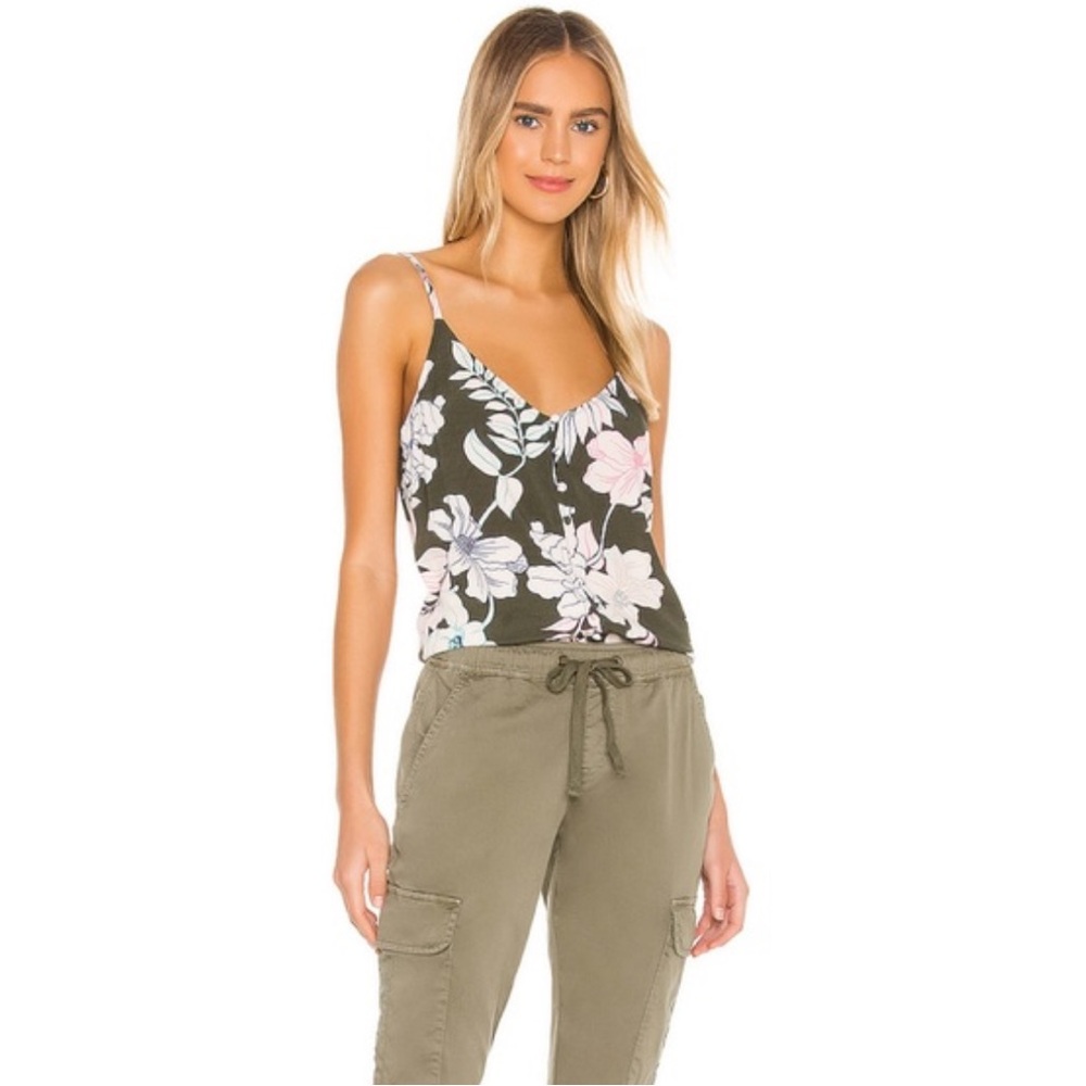 NWT Sanctuary Floral Tank Top - Black and White M